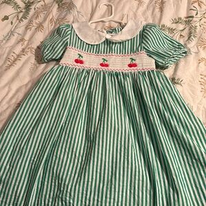 Marie Nicole Clothing cherry smocked dress
